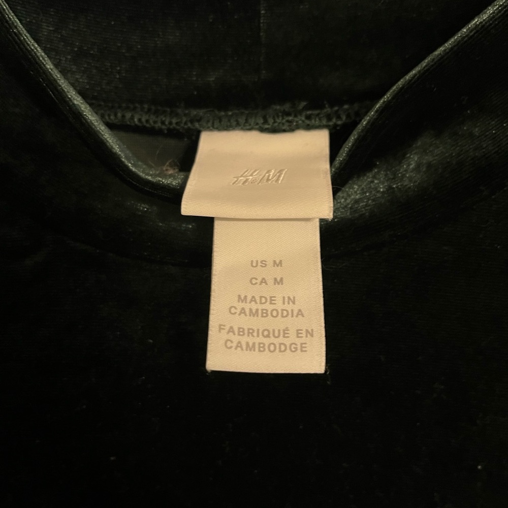 H&M Green Velvet Body Con Dress